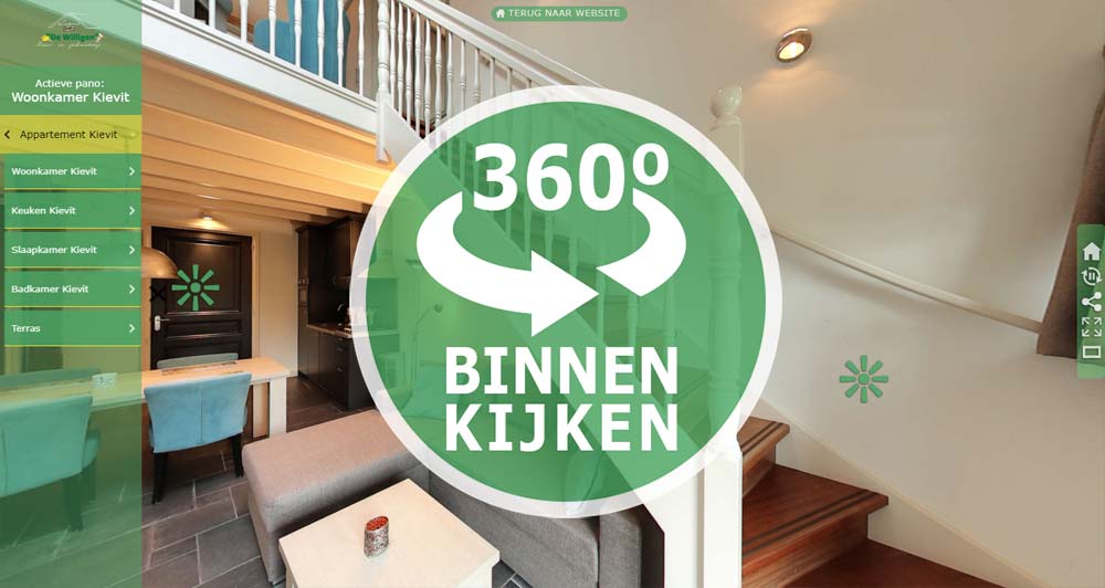 Virtuele rondleiding appartement Kievit