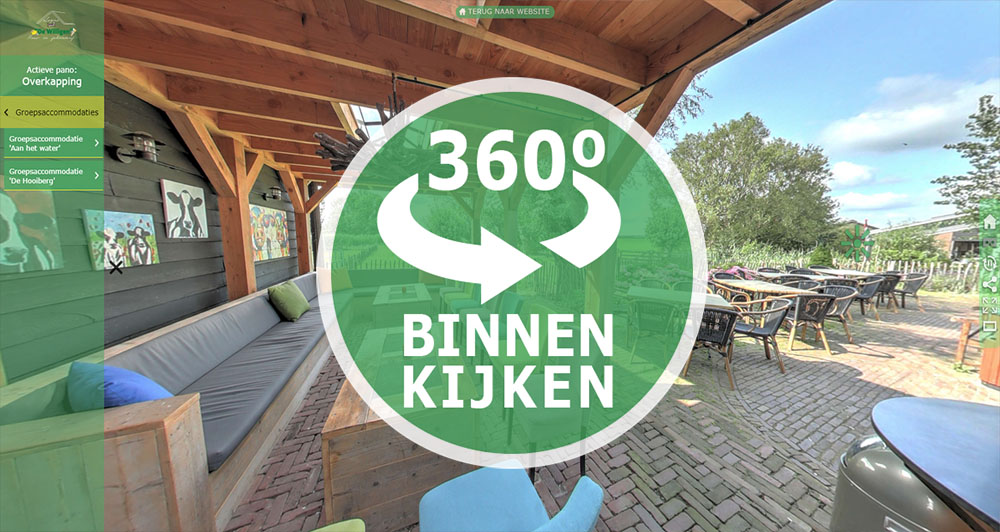 Virtuele rondleiding Groepsaccommodatie Aan het water